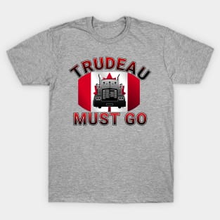 TRUDEAU MUST GO - SAVE CANADA FREEDOM CONVOY 2022 TRUCKERS RED LETTERS T-Shirt